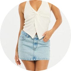 Shop New In Denim Skirts at Ally Fashion Womenswear
